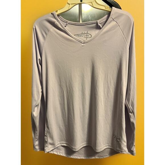Reel Life Long Sleeve Size Large Orchid Hush Lilac Turtle Top A113 - Picture 1 of 7